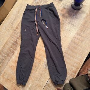 women's Charcoal Pride Tari Slim - Petite Jogger Scrub Pants - XXS - Petite